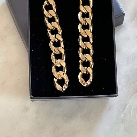 Free People Floating Chain Earrings Gold - Picture 5 of 7